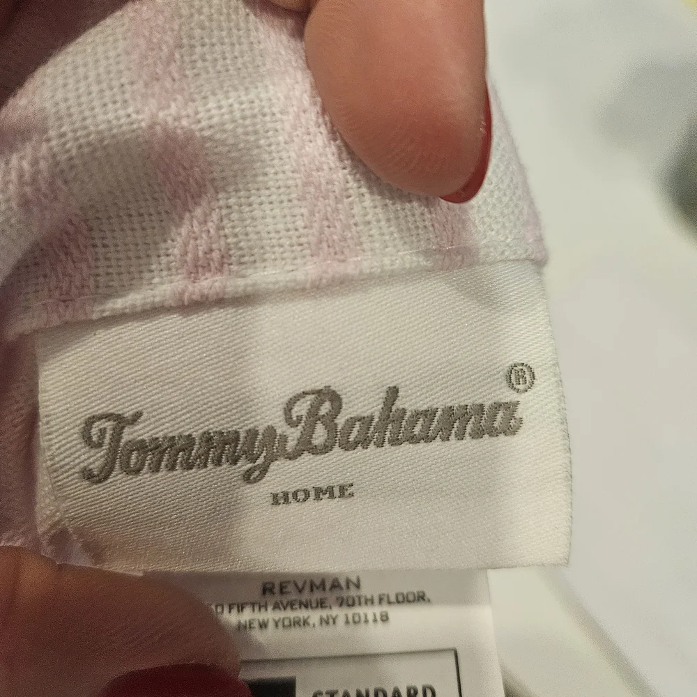 Tommy Bahama Pink Striped Shower Curtain